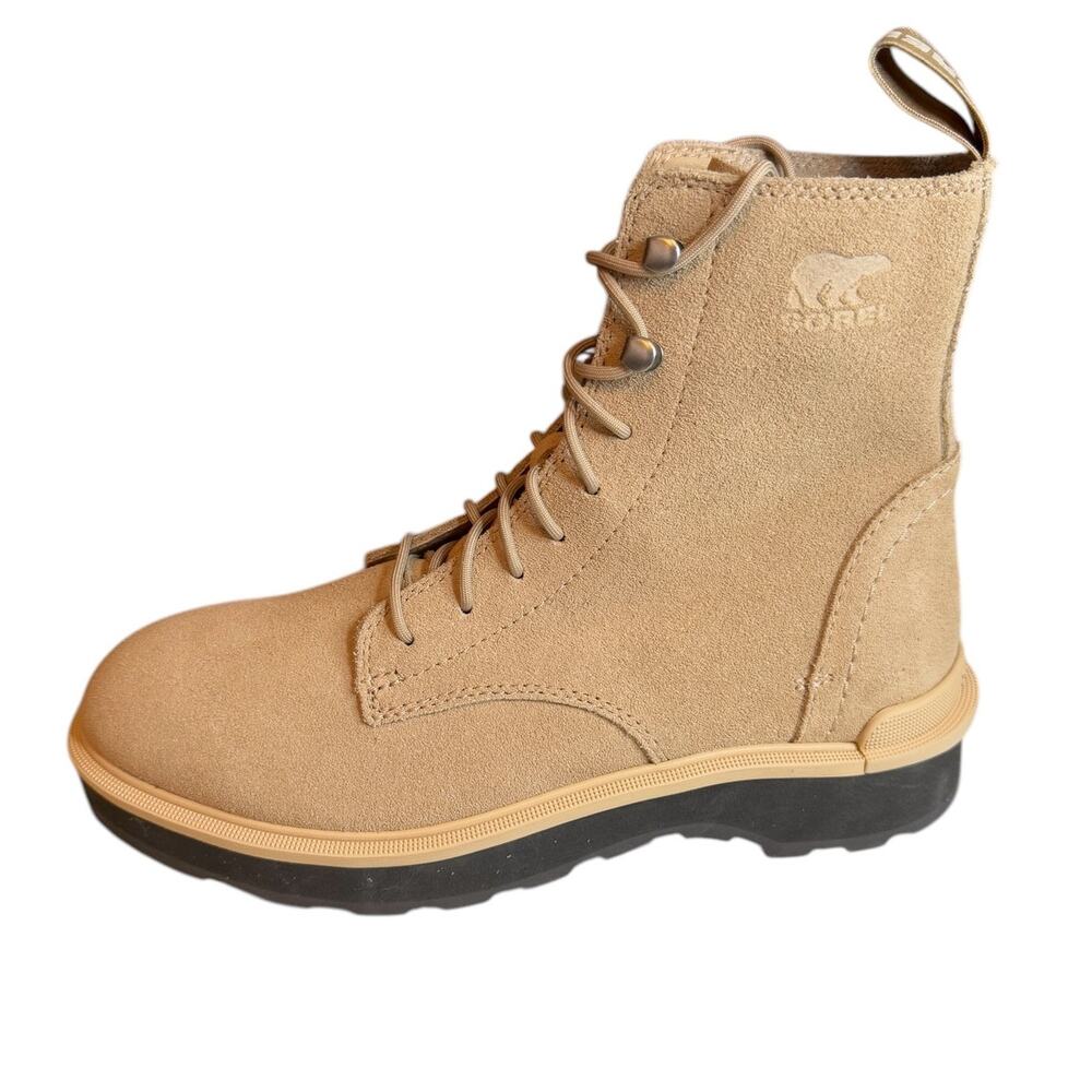 Sorel Womens Hi Line Lace Up Suede Boots Light Tan 7.5
